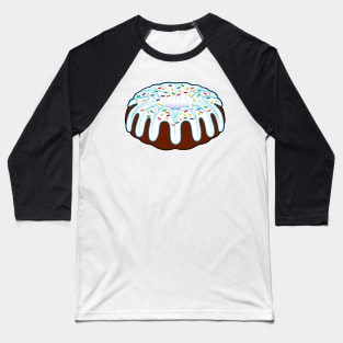 Bundt Cake with Icing and Sprinkles Baseball T-Shirt